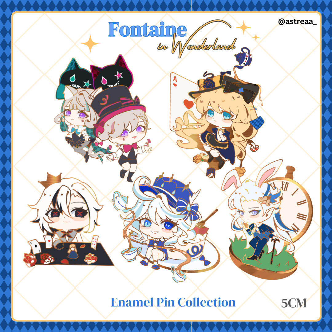 [Fontaine in Wonderland] Enamel Pin Collection - Pre Order – Astrea