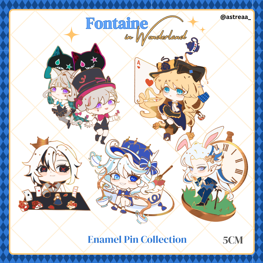 [Fontaine in Wonderland] Enamel Pin Collection